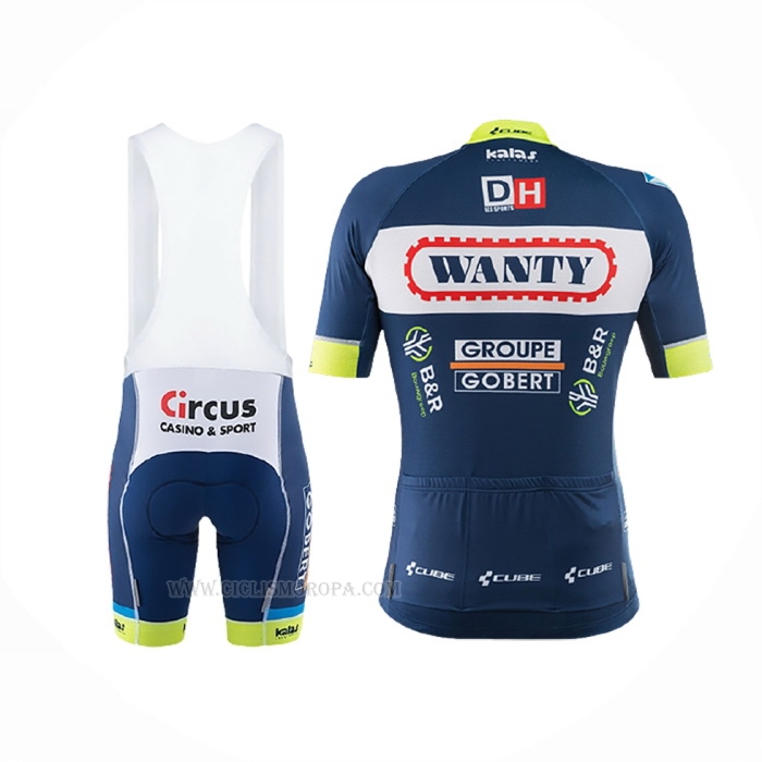2017 Ropa Ciclismo Wanty Groupe Gobert Azul Mangas Corta y Culotte Corto